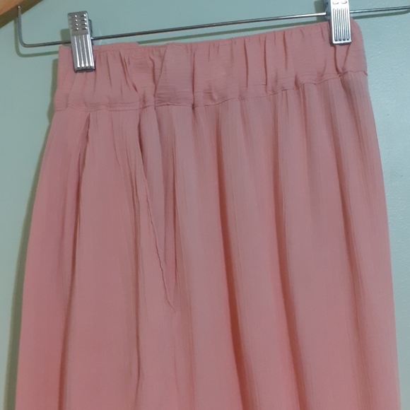 High Waist Wide Leg Culottes, Soft Flowy European Fabric, Wide Leg Pant 2 Pocket - Picture 4 of 6